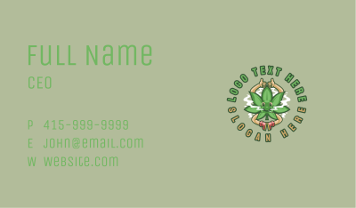 Marijuana Smoke Hippie Business Card