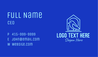 Blue Bird House Business Card Image Preview