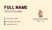 Colorful Flower Decor Business Card