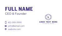 Cyber Tech Hexagon Business Card