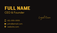 Luxury Brand Wordmark  Business Card