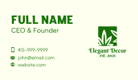 Green Cannabis Herb Business Card Image Preview