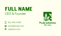 Green Cannabis Herb Business Card