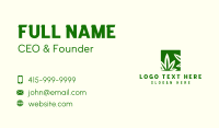 Green Cannabis Herb Business Card