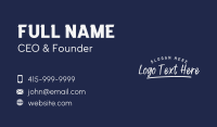 Chalk Marker Wordmark Business Card