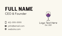 Mountain Wine Glass Business Card