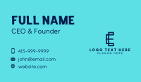 Digital Real Estate Letter E  Business Card