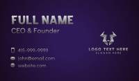 Modern Metallic Horns Business Card