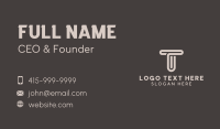 Startup Agency Letter T Business Card Design