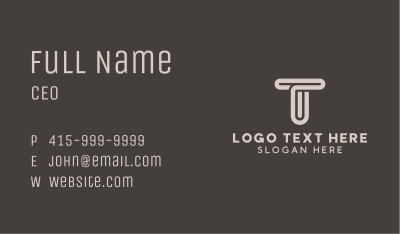 Startup Agency Letter T Business Card