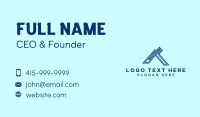 Blue Outline Letter A Business Card