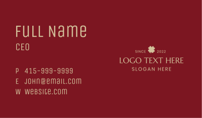 Elegant Organic Wordmark Business Card