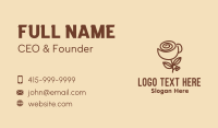 Flower Coffee Cup Business Card Design