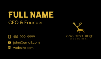 Gold Deer Antler Business Card Design