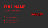 Fright Business Card example 1