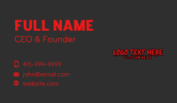 Blood Drip Wordmark Business Card