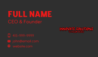 Blood Drip Wordmark Business Card