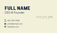 Minimalist Deluxe Wordmark Business Card