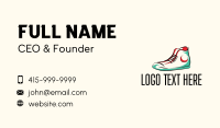 Hipster Sneakers Shoes  Business Card Design