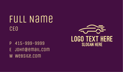 Simple Car Lines Business Card