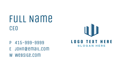 Industrial Infrastructure Building Business Card Image Preview