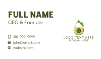 Organic Avocado Juice Business Card Design