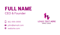 Graffiti Gradient Letter H Business Card