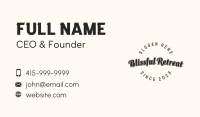 Casual Script Apparel Wordmark  Business Card