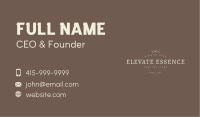 Generic Luxury  Brand Wordmark Business Card