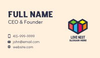 Colorful Geometric Heart Business Card Image Preview