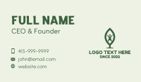 Human Organic Leaf Business Card Design