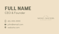 Minimalist Brand Wordmark Business Card