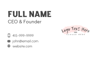 Pastel Brush Wordmark Business Card