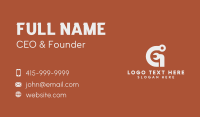 Industrial Wrench Letter G Business Card Design