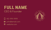 Gold Christmas Tree House Business Card Design