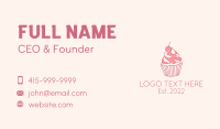 Cherry Pastry Cupcake Business Card