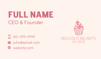 Cherry Pastry Cupcake Business Card Image Preview