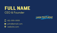 Art Graffiti Wordmark Business Card