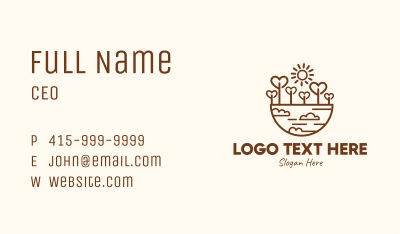 Eco Lovely Environment Business Card