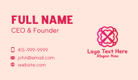 Red Flower Petals Business Card