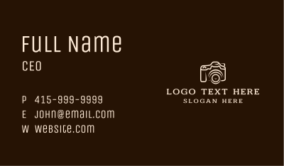 DSLR Camera Photography Business Card Image Preview