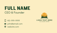 Pine Tree Cloud Sunset Business Card Design