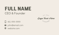 Classic Elegant Wordmark Business Card Design