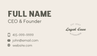 Classic Elegant Wordmark Business Card