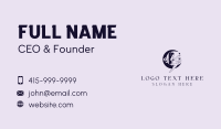 Floral Woman Moon Business Card