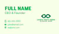 Green Infinity Snake Business Card