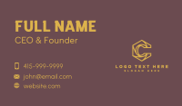 Professional Hexagon Letter C Business Card