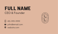 Hipster Business Retail Oblong Business Card