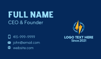 Electric Bolt Triangle Business Card Design