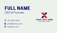 House Roof Letter X Business Card